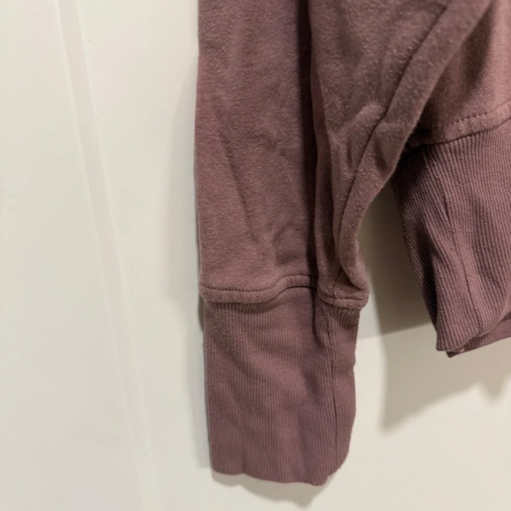 Old Navy Mauve Mock Neck Side Zip Cozy Fleece Sweatshirt L - Picture 3 of 5